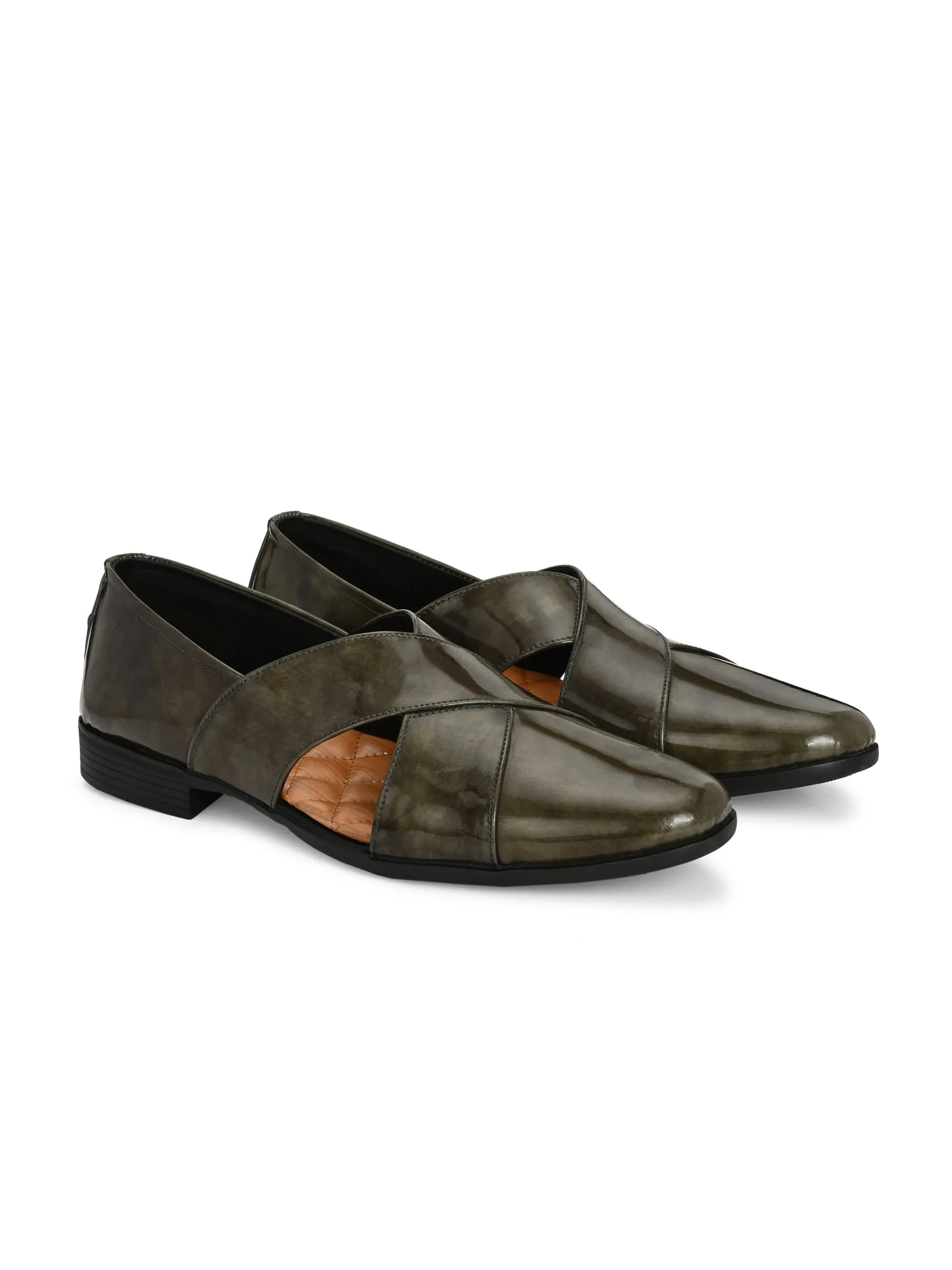 Dad Sandals 2024 Behrouz Ethnic Leather Shoes