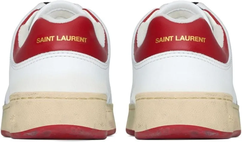 WHITE CALF LEATHER SL/61 SNEAKERS Trendy High Top Sneakers