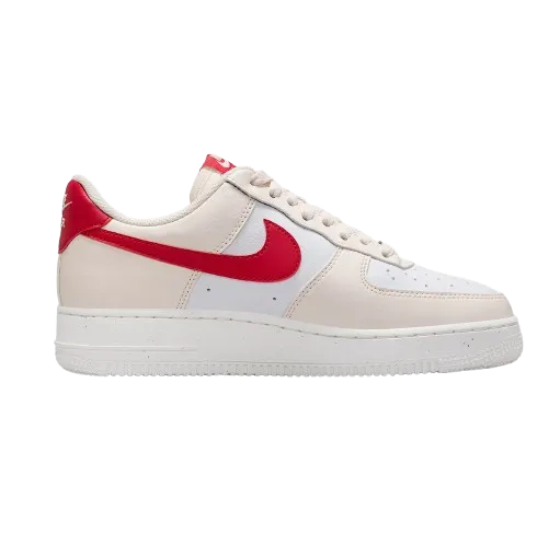Nike Running Shoes Flyknit Nike Women's Air Force 1 '07 Next Nature Shoes - Pale Ivory / Sail / University Red