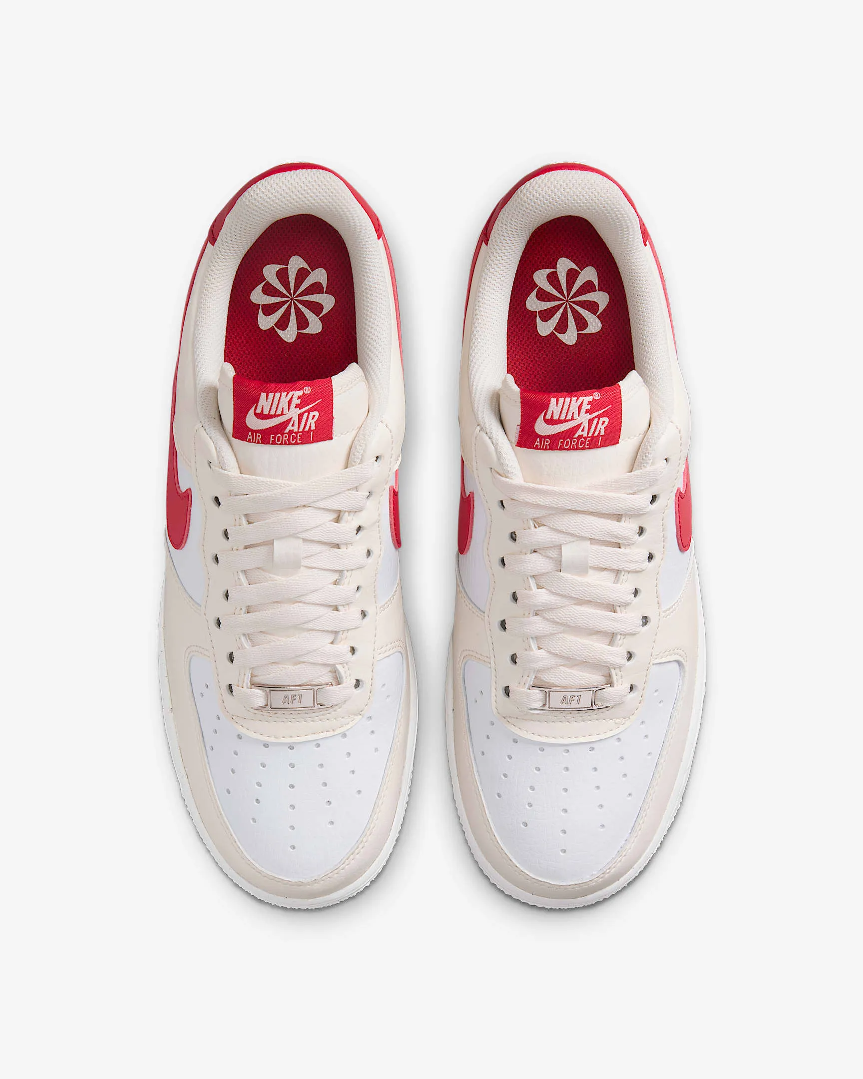 Nike Women's Air Force 1 '07 Next Nature Shoes - Pale Ivory / Sail / University Red Penny Hardaway Shoes Nike