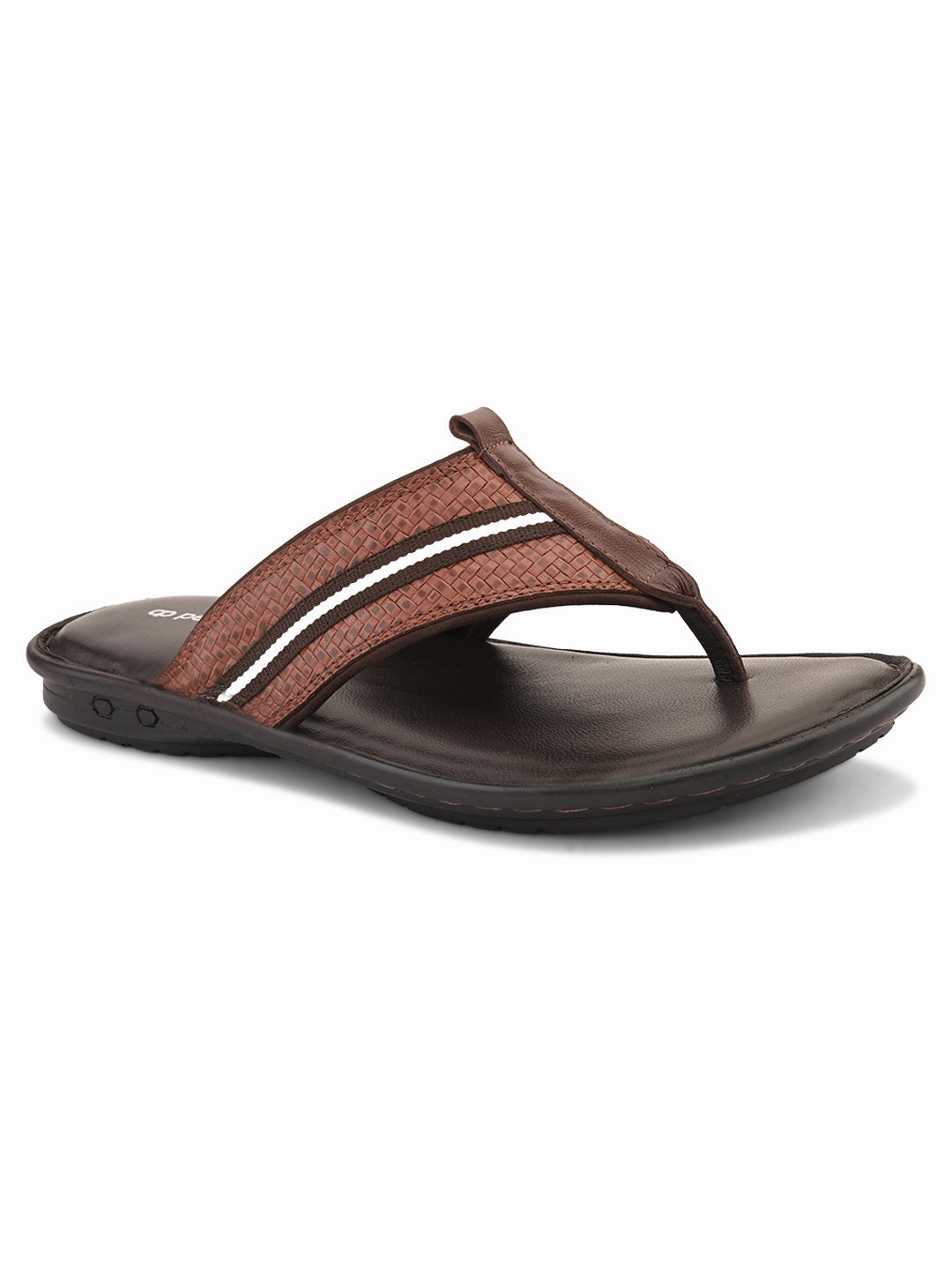 Reece Leather V Shape Slippers Chunky Slides