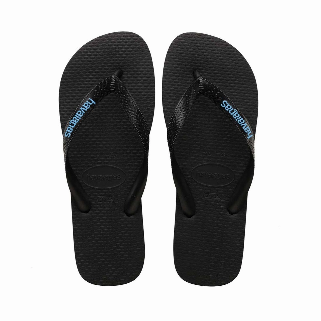 Sword Slippers HAVAIANAS LOGO FILETE - BLACK/BLACK/TURQUOISE