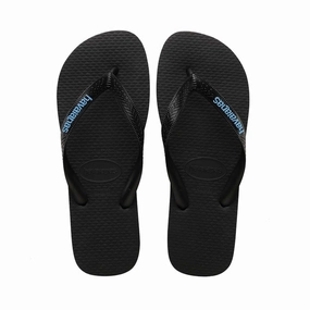 HAVAIANAS LOGO FILETE - BLACK/BLACK/TURQUOISE Ballet Slippers Shoes