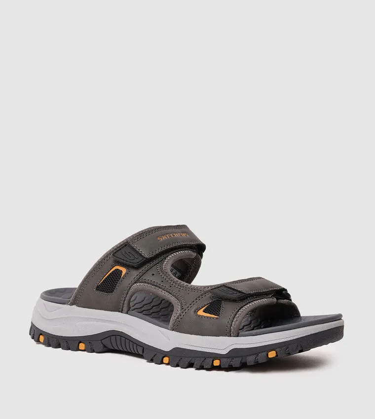 RELAXED FIT SANDALS: PREWITT  LANSTON - CHARCOAL Buckle Strap Sandals