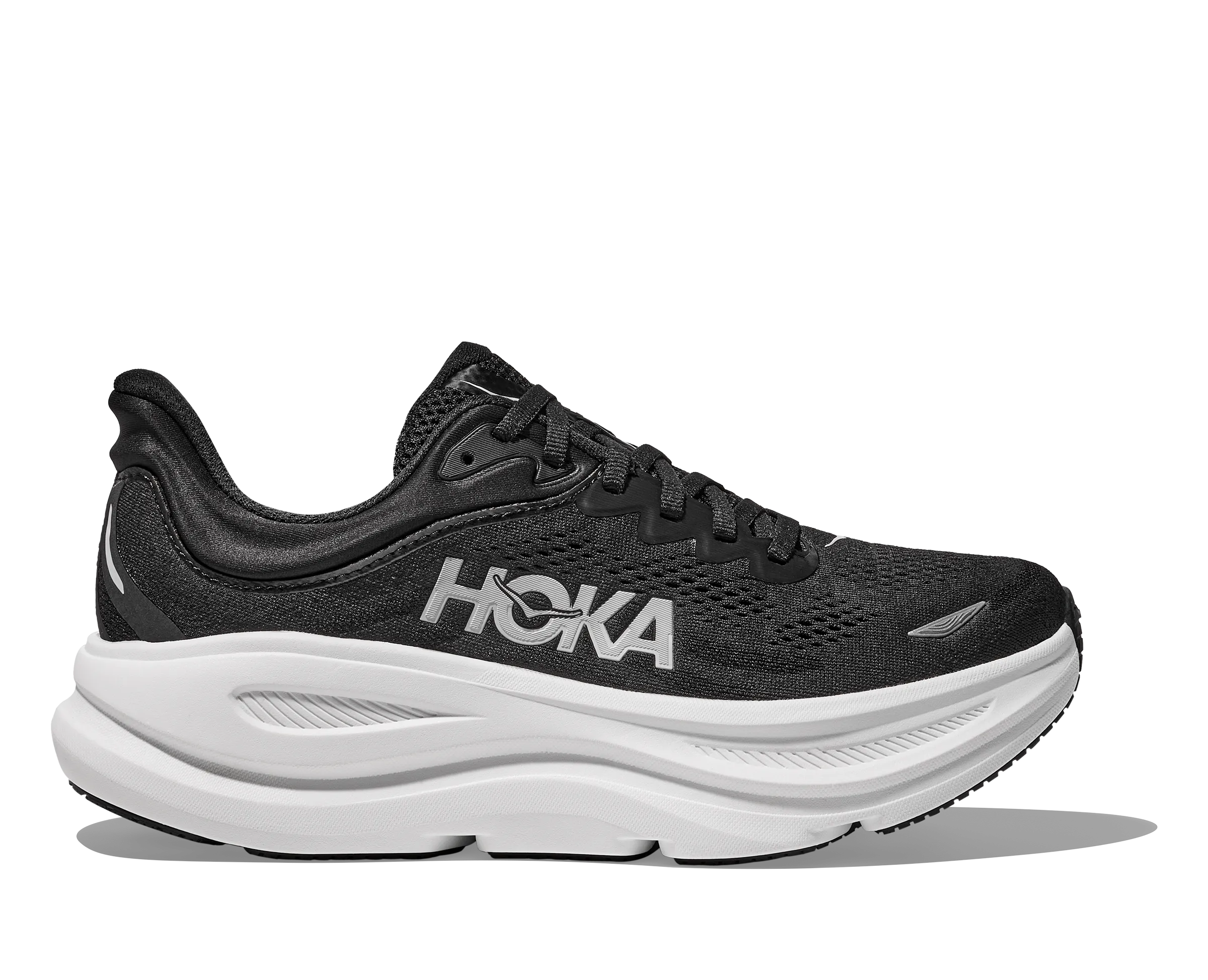 HOKA Women's Bondi 9 Ultra Cushioned Running Shoe - Black/White Winnipeg