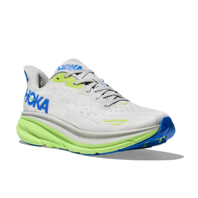 Amsterdam HOKA Men's Clifton 9 Sneaker - Stardust/Electric Cobalt