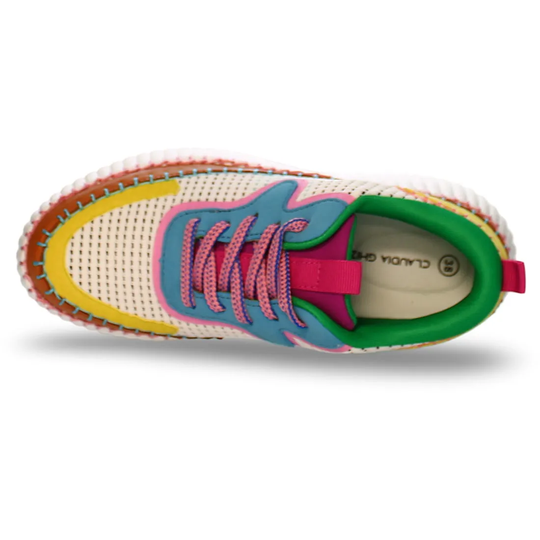 Mexican Sneakers Whipstitch Mint Lime