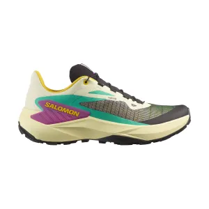 Salomon | Men's Genesis Running Shoes - Transparent Yellow/Black/Willowherb Japanese Running Shoes