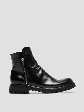 IKONIC 004 - Black Leather Zip Boots Dan Post Cowgirl Boots