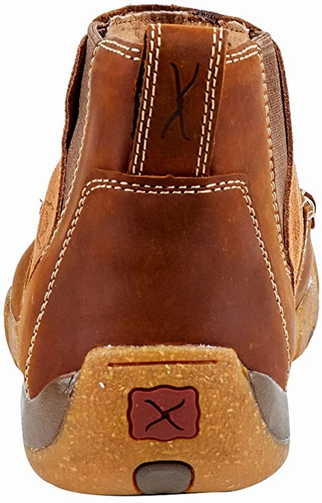 Boots Height Boost Twisted X Men's 4-inch Chelsea Driving Moccasins, Leather Casual Dress Shoes for Men