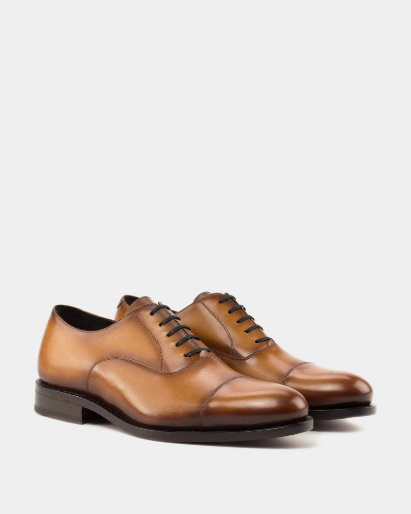 Ricardo Tobacco Calf Cap Toe Oxford Pair Of Oxfords