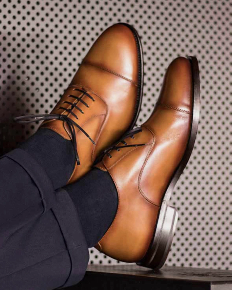 Ricardo Tobacco Calf Cap Toe Oxford Oxfords Or Brogues Kingsman