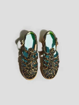 Ricky Sandals in Giraffe Printed Leather Sandals Hotel In Ocho Rios