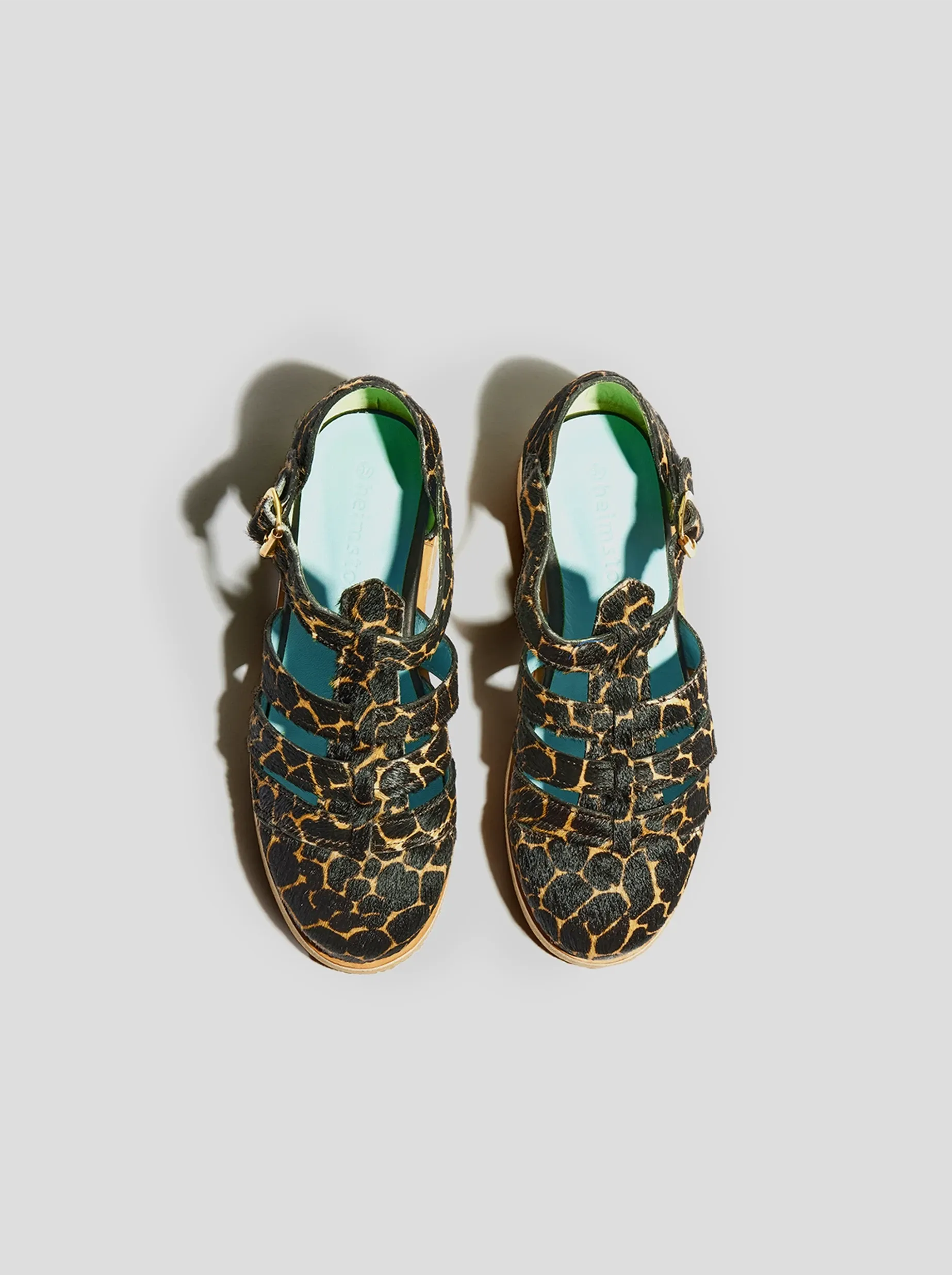 Inexpensive Birkenstock Sandals Ricky Sandals in Giraffe Printed Leather