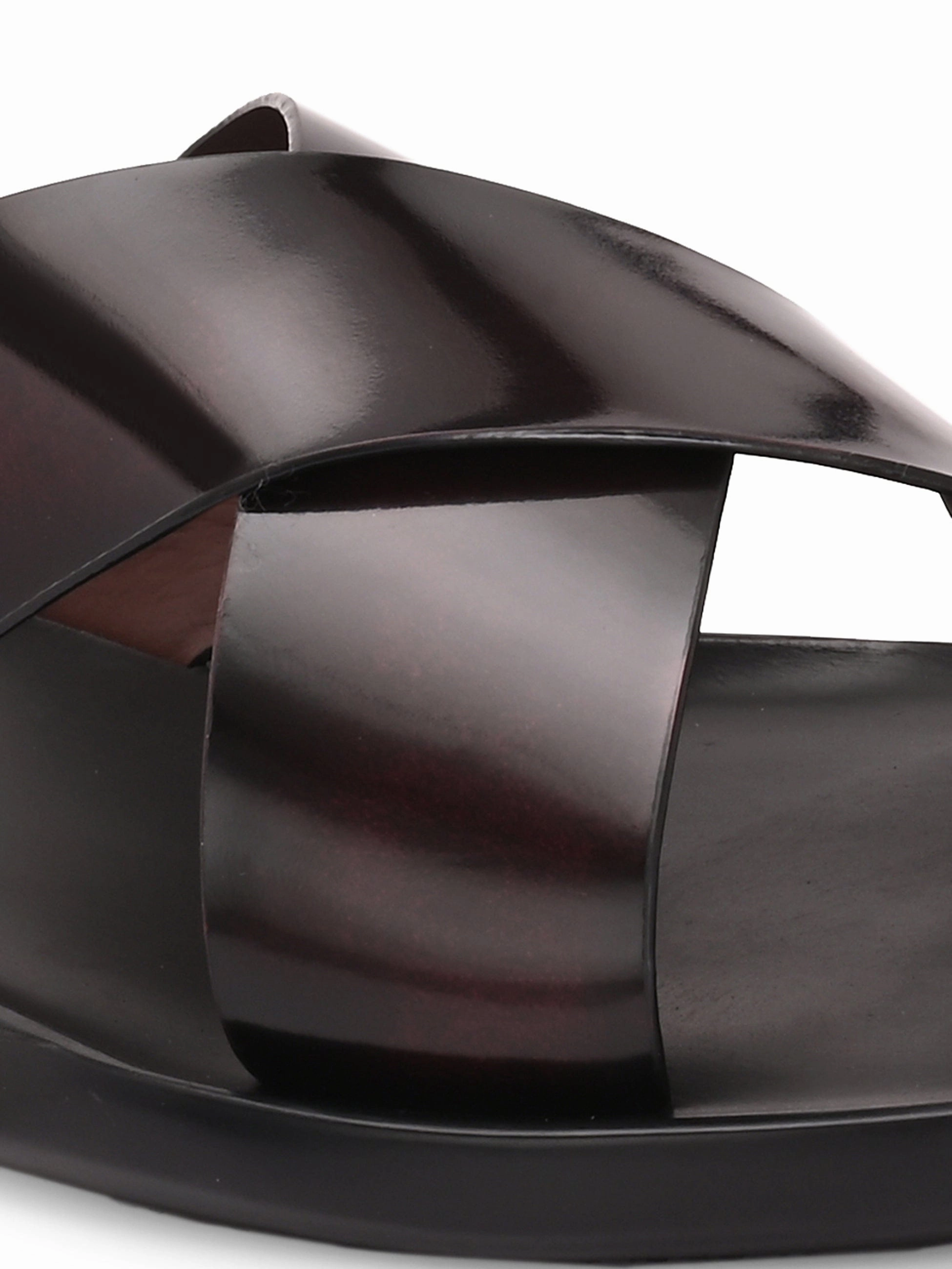 Rocha Cross Leather Slippers After Ski Slippers