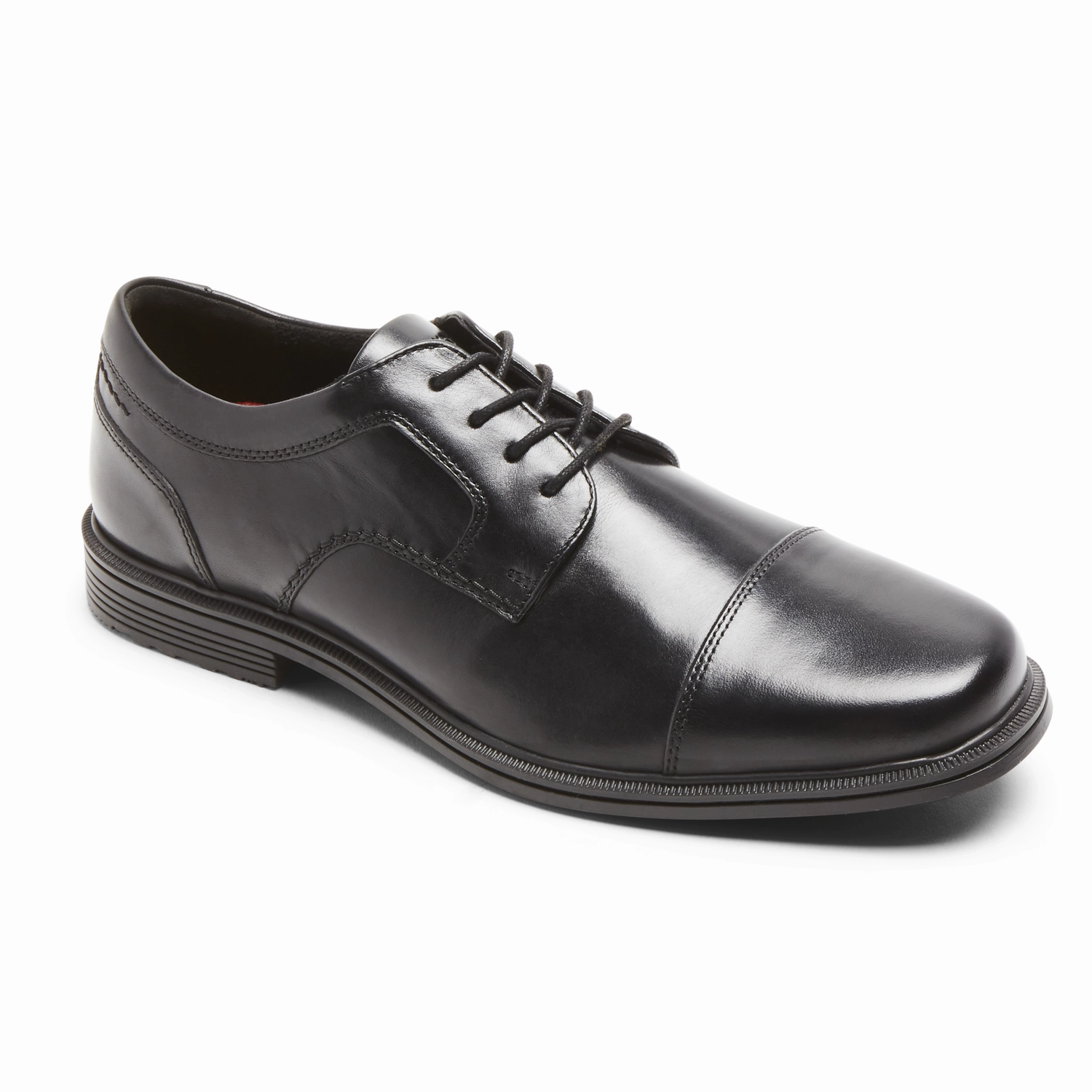 Rockport Men's Taylor Waterproof Cap Toe - Black Oxfords Shoes Singapore