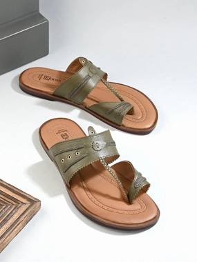 Royce Leather Kohlapuri Chappals Good Feet Slippers