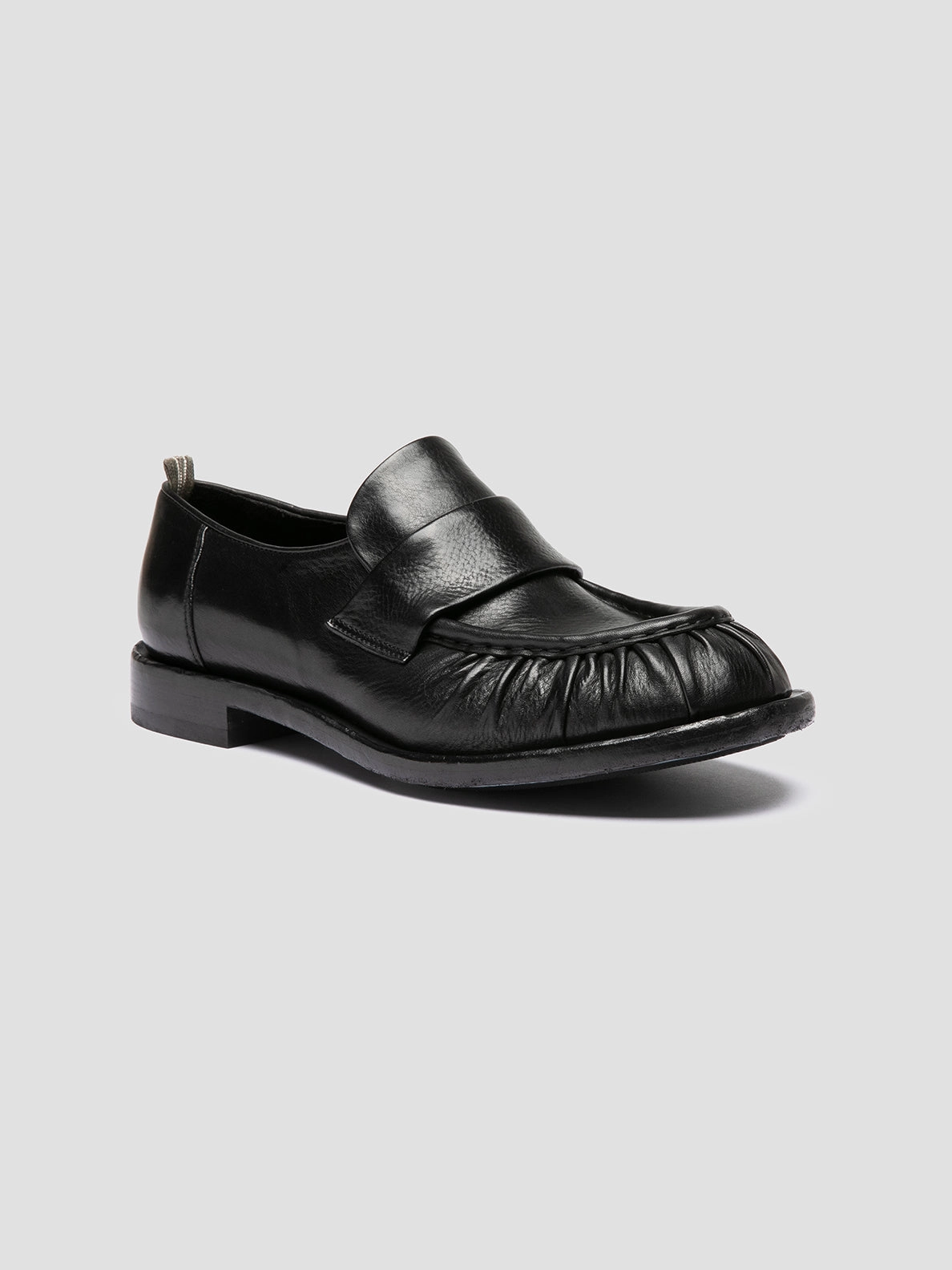 Zerøgrand Remastered Penny Loafers RUGGED 009 - Black Leather Penny Loafers