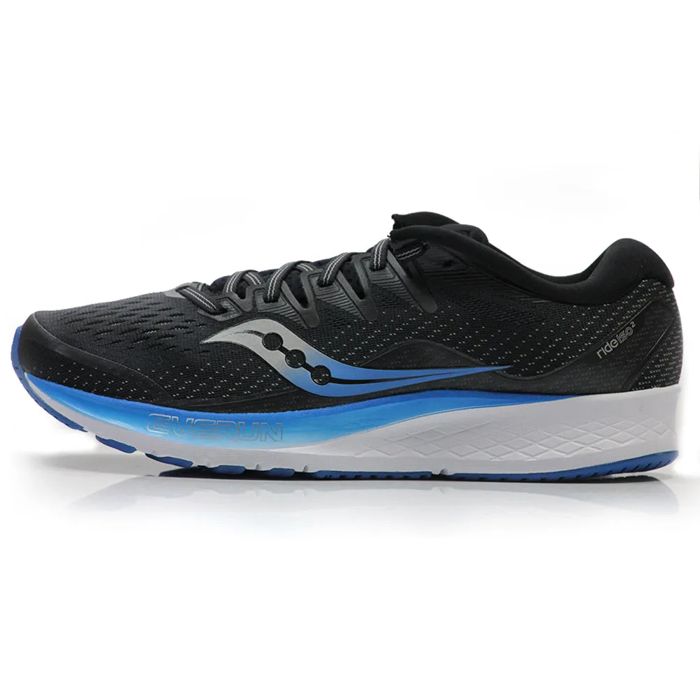 Saucony Ride ISO Men's Running Shoe - Black/Blue Running Shoes For Flat