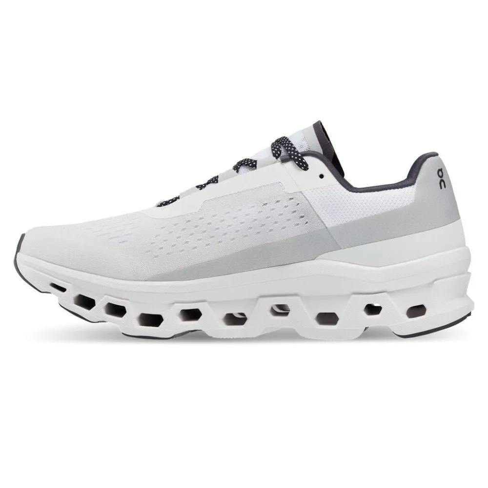 On Men's Cloudmonster - All White Best Running Shoes Arch Support