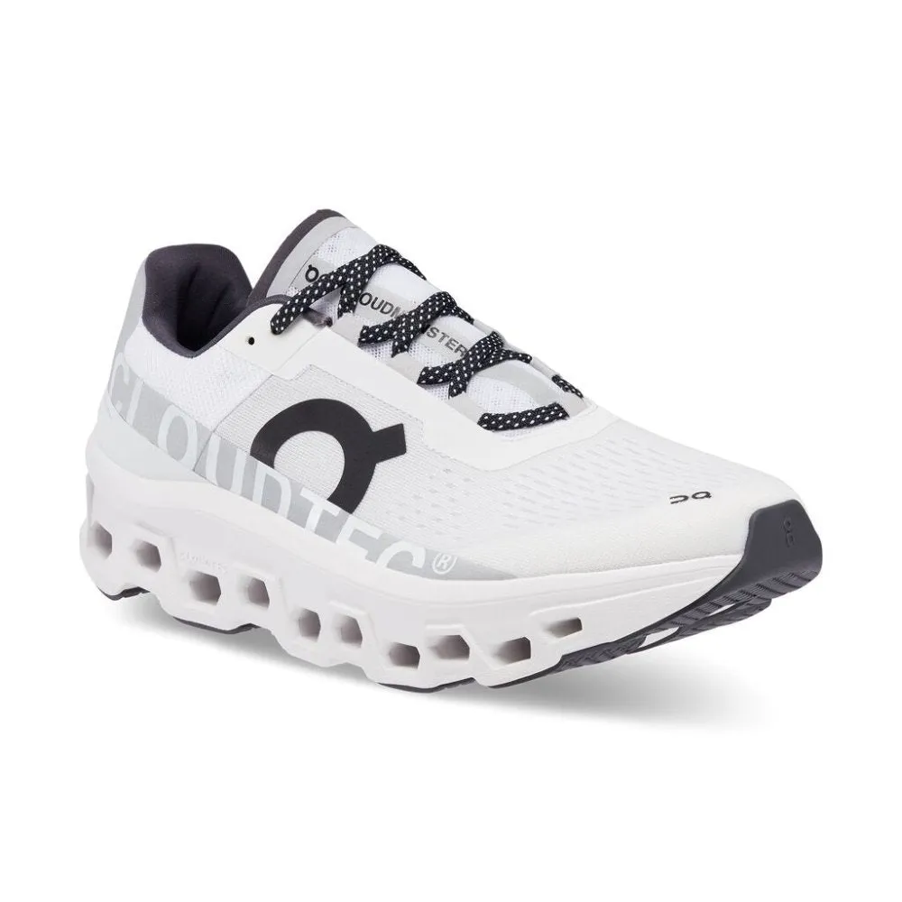 On Men's Cloudmonster - All White How Running Shoes Should Fit