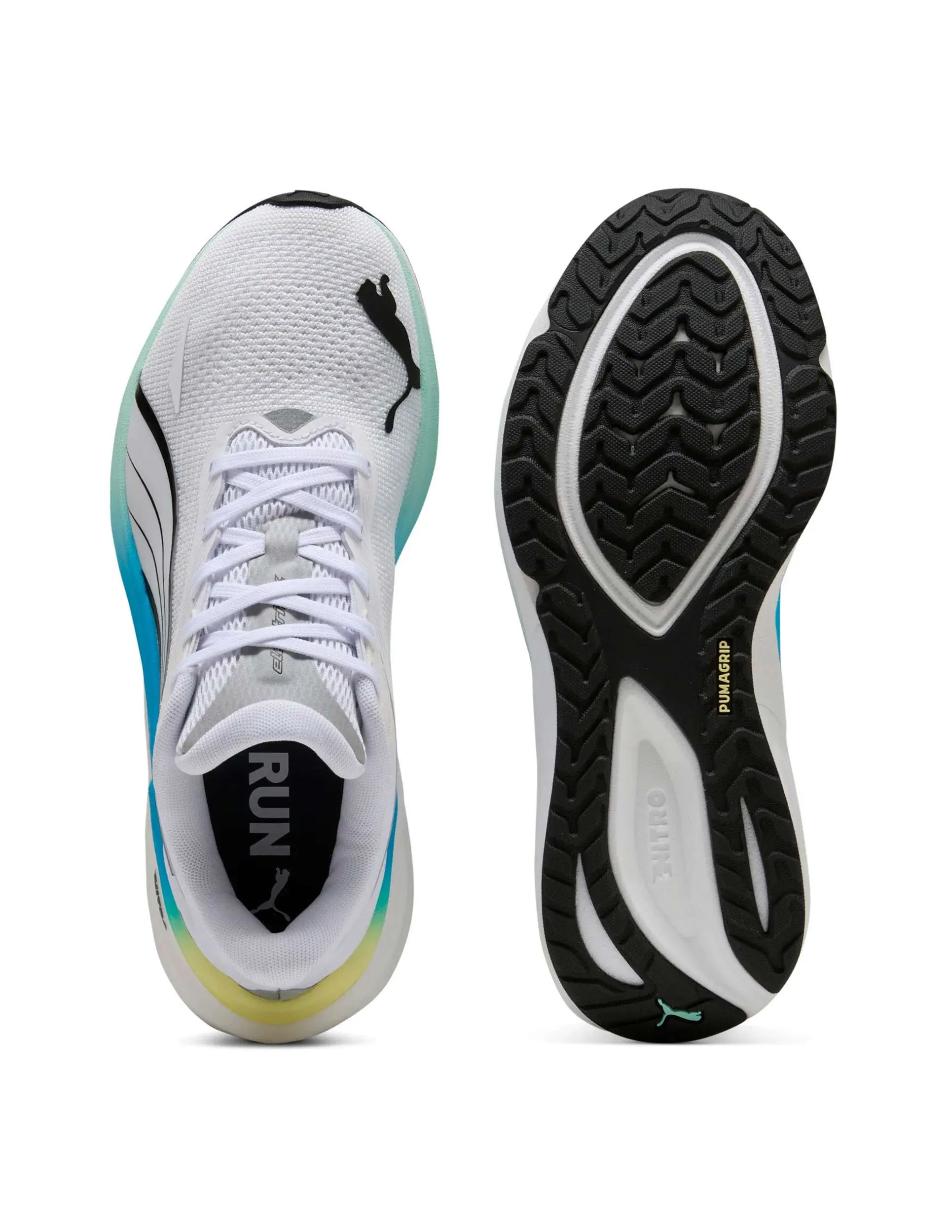Running Inserts For Shoes Electrify NITRO 4 Running Shoes - White/Mint Melt/Speed Blue