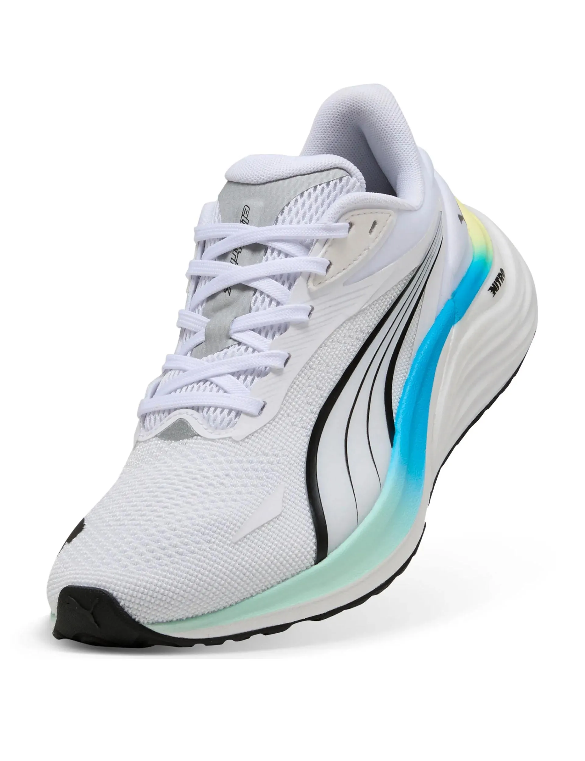 Run Away Shoes Appleton Electrify NITRO 4 Running Shoes - White/Mint Melt/Speed Blue