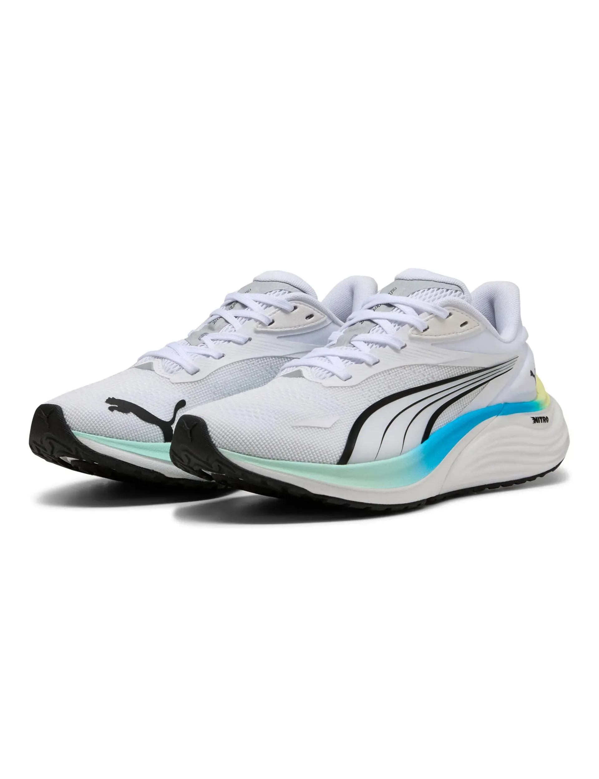 Electrify NITRO 4 Running Shoes - White/Mint Melt/Speed Blue Running Shoes For Shin Splints