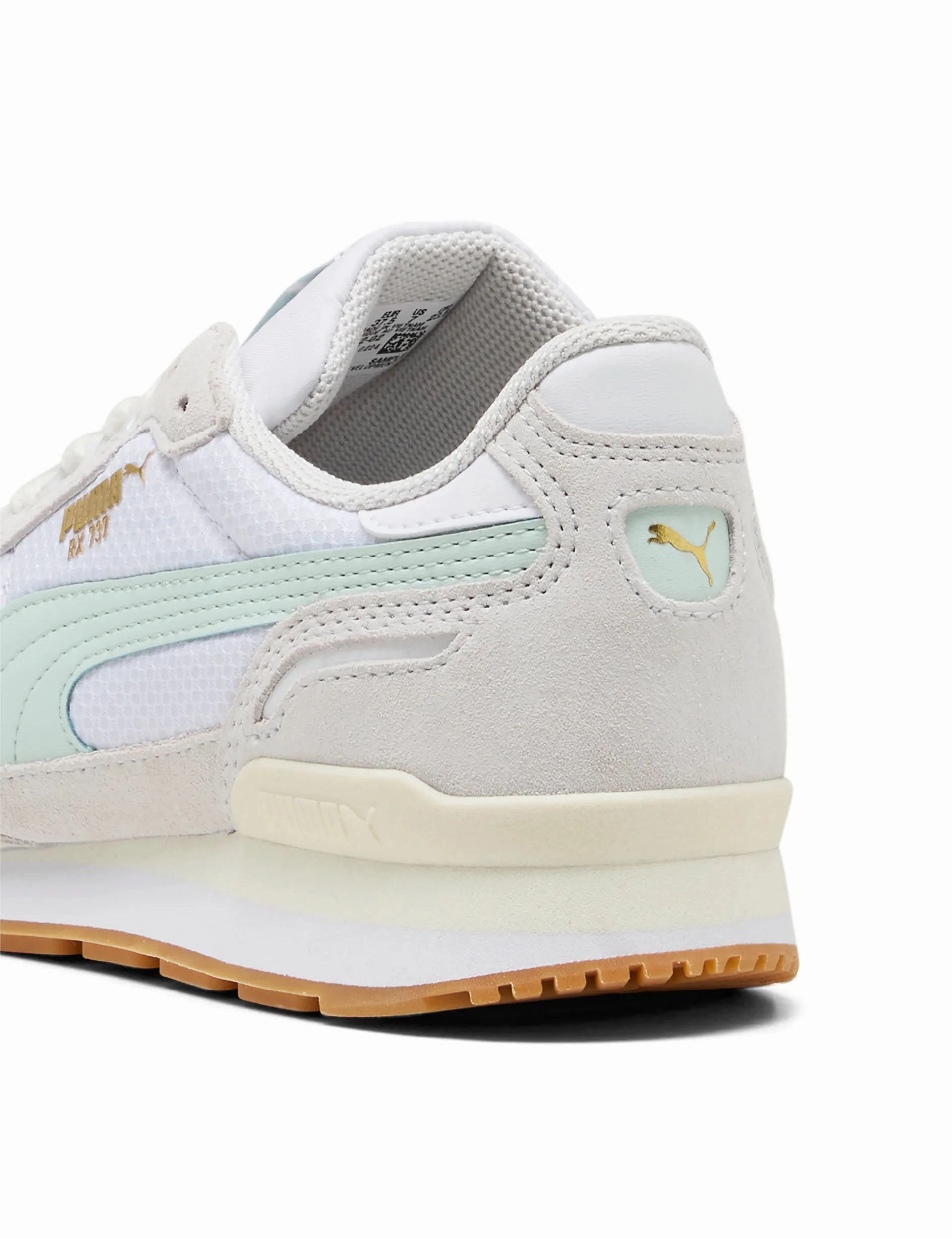 Puma Junior Shoes RX 737 Mesh Sneakers - White/Gum