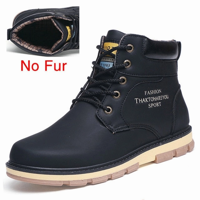 Wc Russell Boots DEKABR Brand Hot Sale Winter Snow Boots High Quality Pu Leather Warm Boots Waterproof  Casual Working Shoes Fashion Men Boots