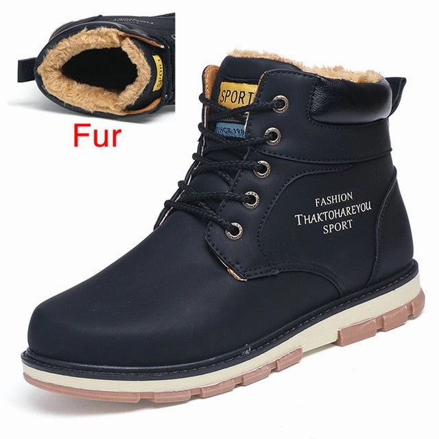 DEKABR Brand Hot Sale Winter Snow Boots High Quality Pu Leather Warm Boots Waterproof  Casual Working Shoes Fashion Men Boots Ankle Boots To Wear With Leggings