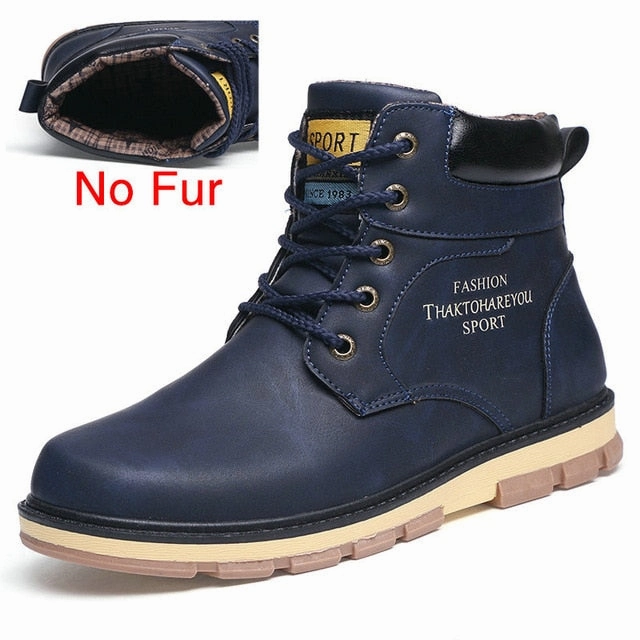 DEKABR Brand Hot Sale Winter Snow Boots High Quality Pu Leather Warm Boots Waterproof  Casual Working Shoes Fashion Men Boots Duo Boots