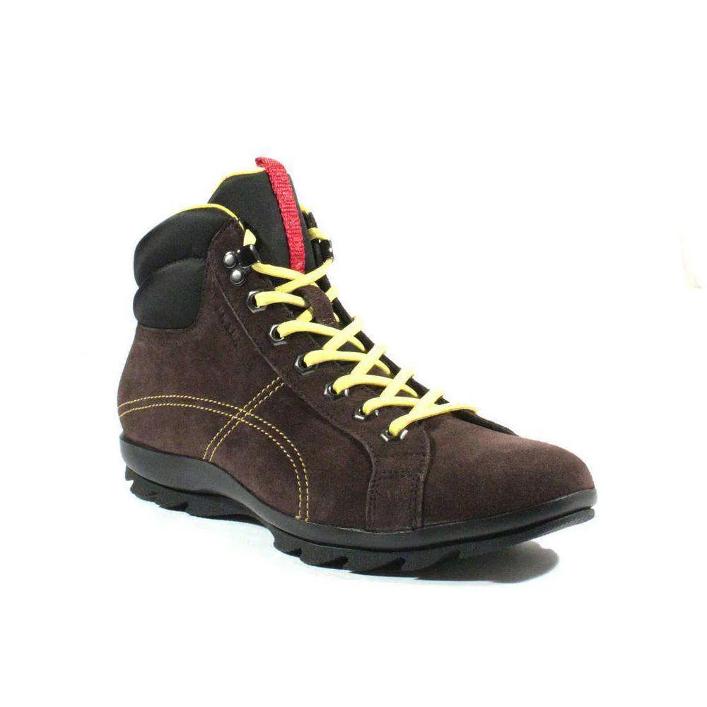 Climbing Shoes Size 10 Prada Men's Designer Shoes Sports Hiking Boots 4T1846 Ebano Nero (PRM39)
