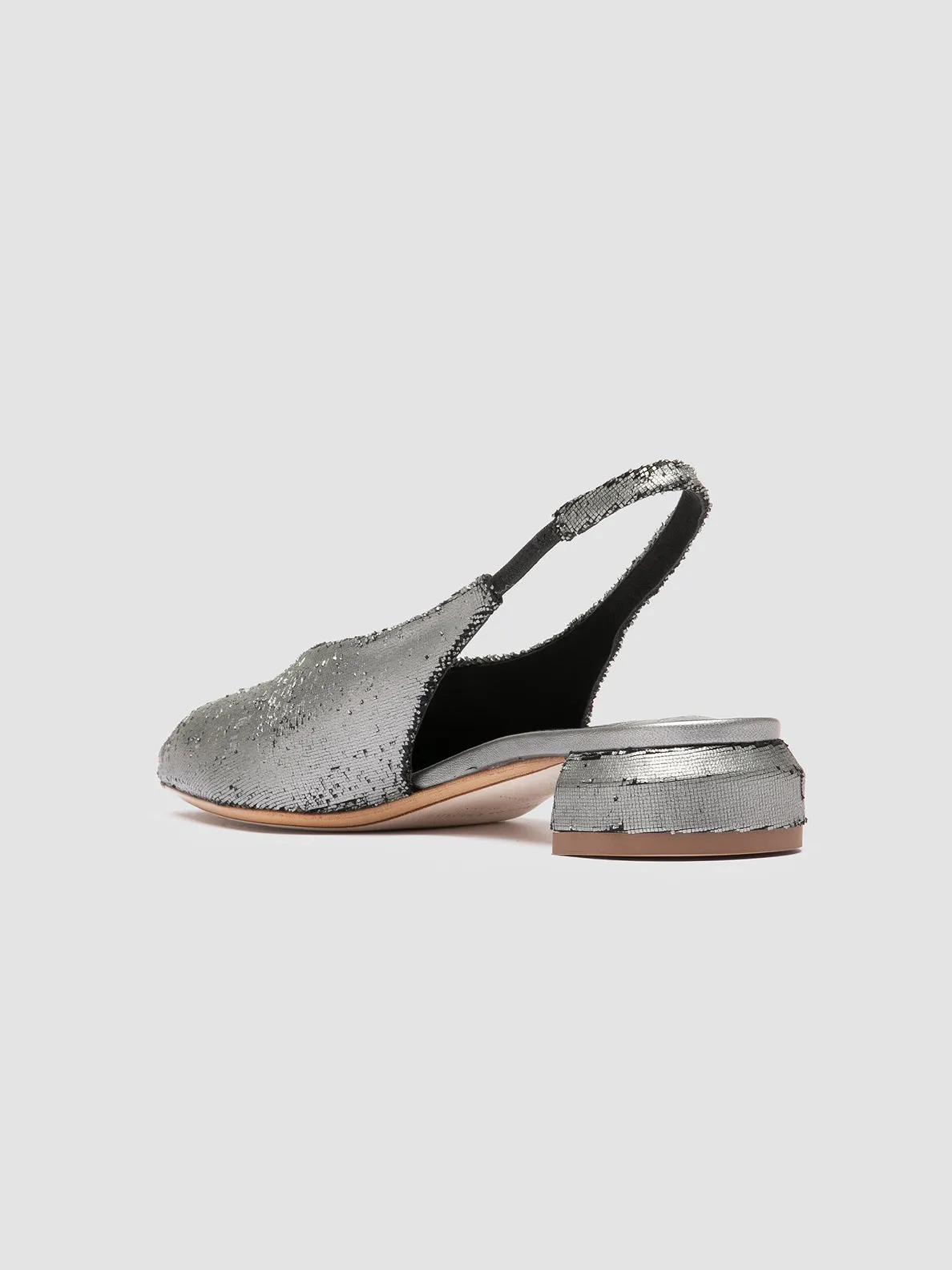 Yoga Sling Sandals SAGE 113 - Silver Leather Slingback