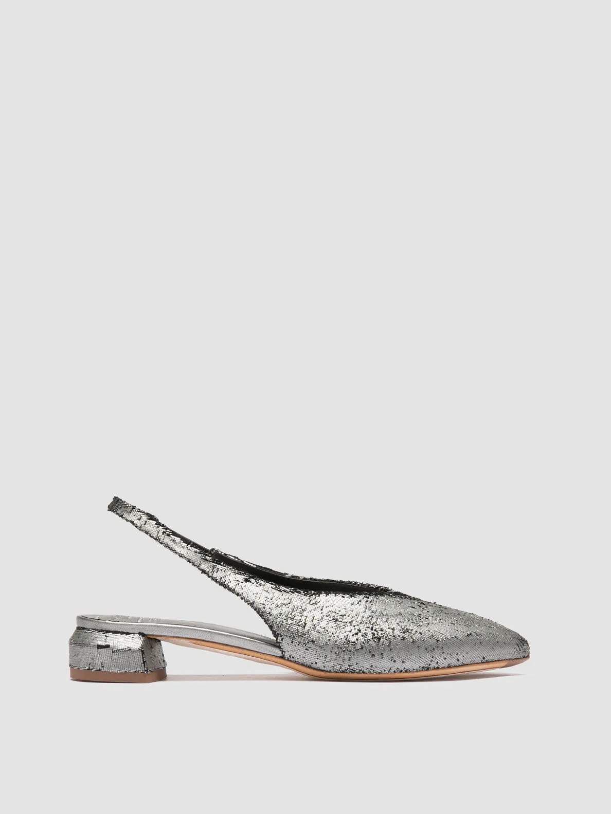 Sandals Check In SAGE 113 - Silver Leather Slingback