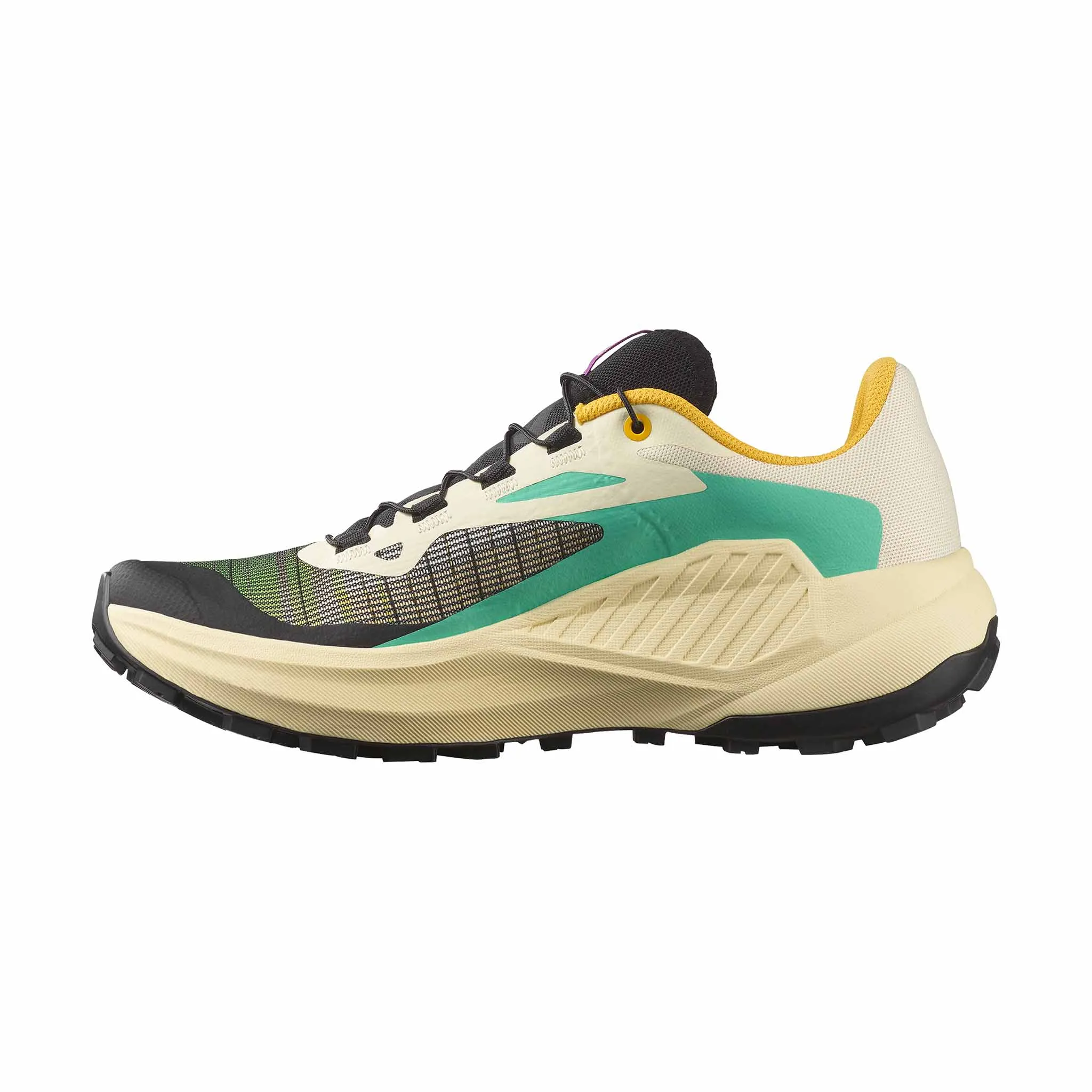 Quick Dry Trail Running Shoes Salomon | Women's Genesis Running Shoes - Transparent Yellow/Black/Willowherb