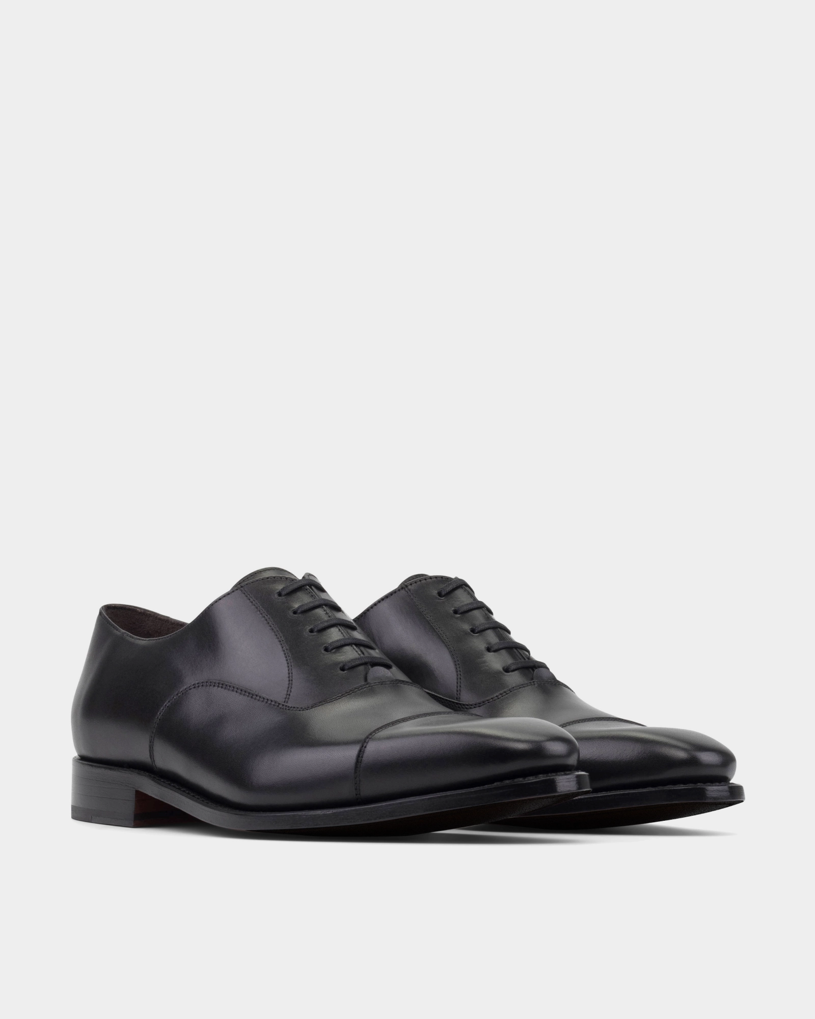 Rivera Oxfords Shoes Sneakers SAMPLE - Ashford Black Cap Toe Oxford with Half-Rubber Soles - 722