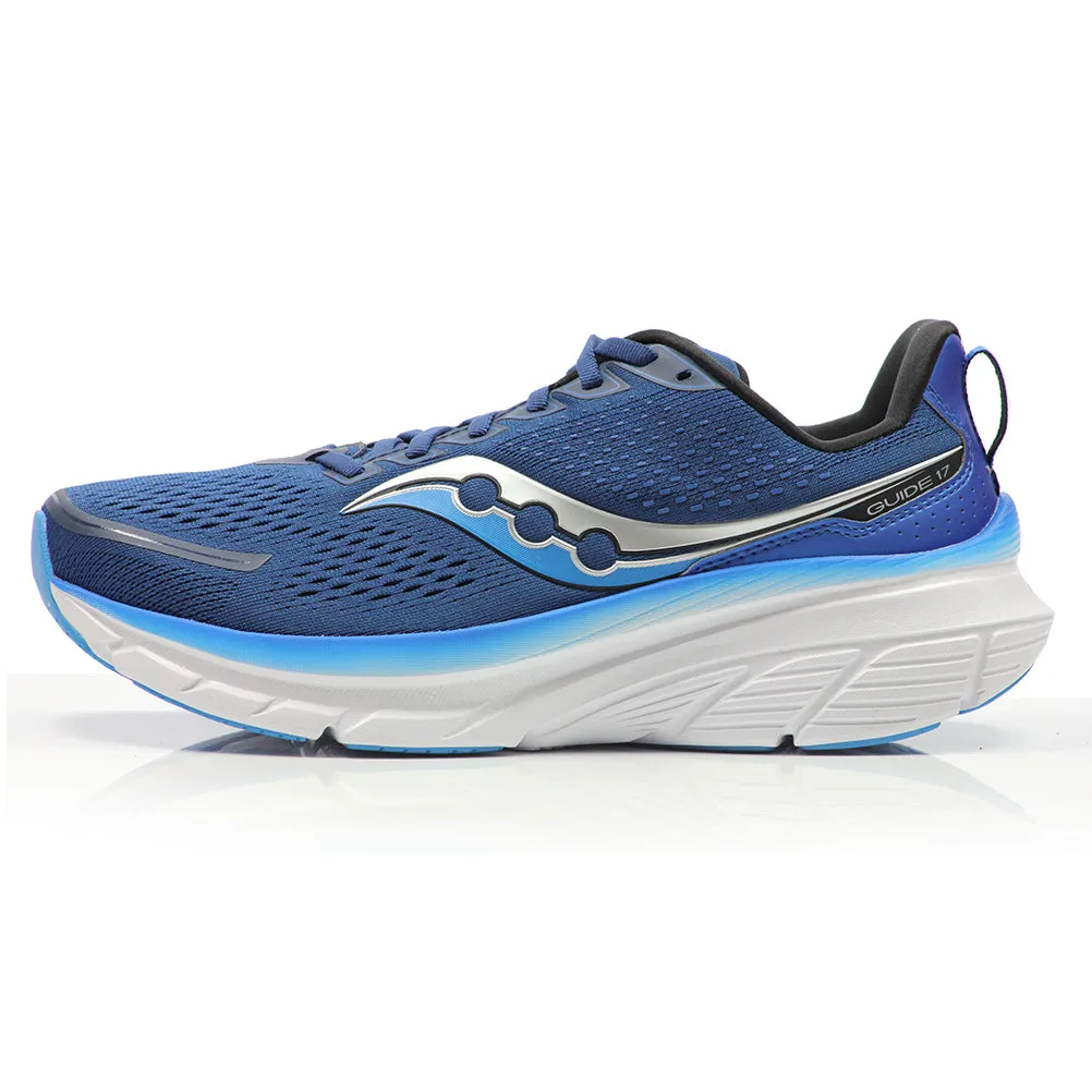 Saucony Guide 17 Men's Wide Fit Running Shoe - Navy/Cobalt Running Shoe Websites