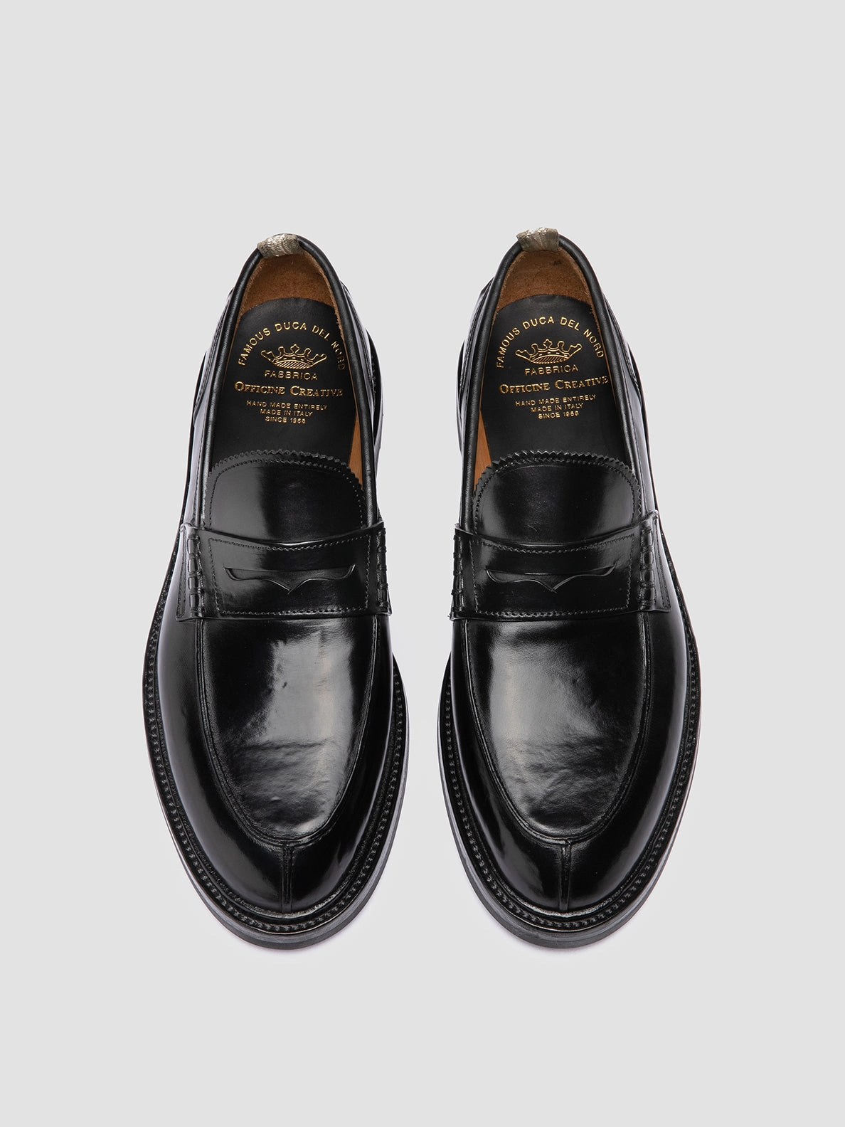 SAX FLEXI 001 - Black Leather Penny Loafers Unisa Loafers