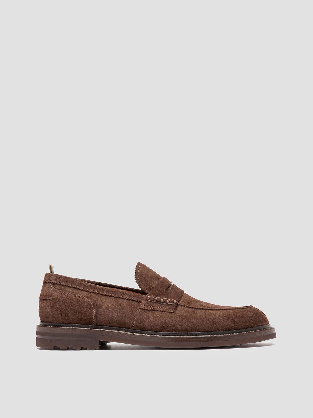 Shiny Loafers SAX FLEXI 001 - Brown Suede Penny Loafers