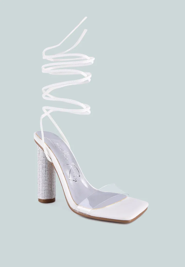 Crocs Low Wedge Sandals scansta lace up rhinestone embellished high heel sandals