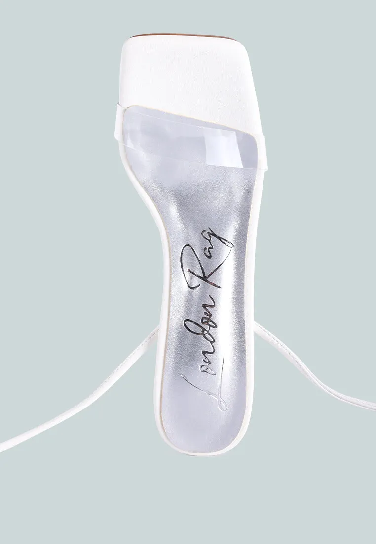 scansta lace up rhinestone embellished high heel sandals Sperry Sandals