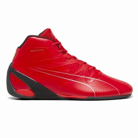 2010 Puma Soccer Shoes Scuderia Ferrari x Carbon Cat Mid Lace Up Sneakers