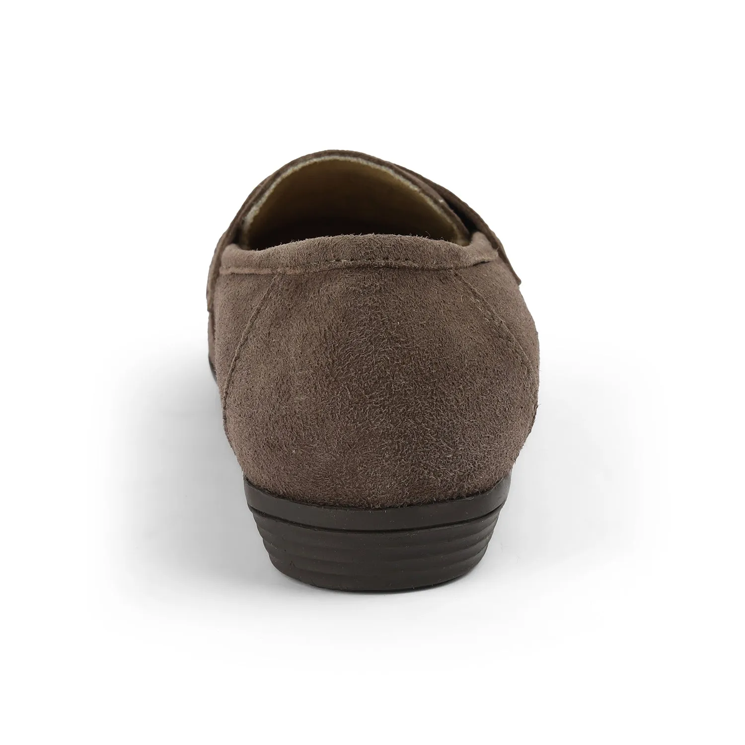 Tresmode Suave Brown Women's Casual Loafers Unlined Suede Loafers