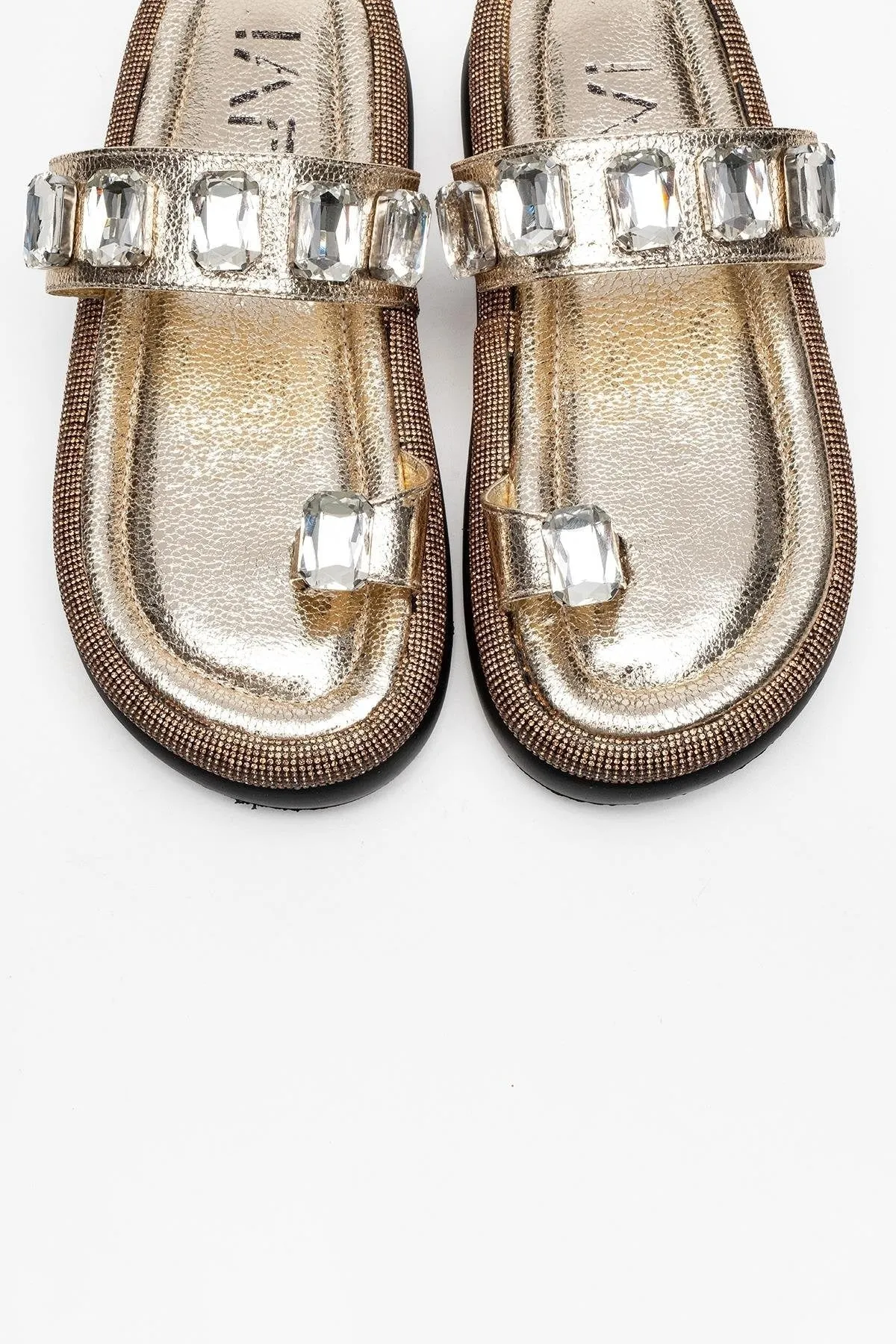 Leather Wedge Sandals Evans Jeweled Platform Sandal