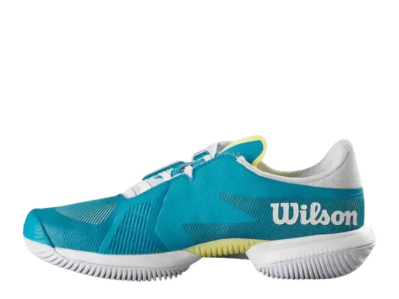 Wilson Kaos Swift 1.5 Clay Ladies Tennis Shoe (Algiers Blue/White/Sunny Lime) Pro Wings Tennis Shoes