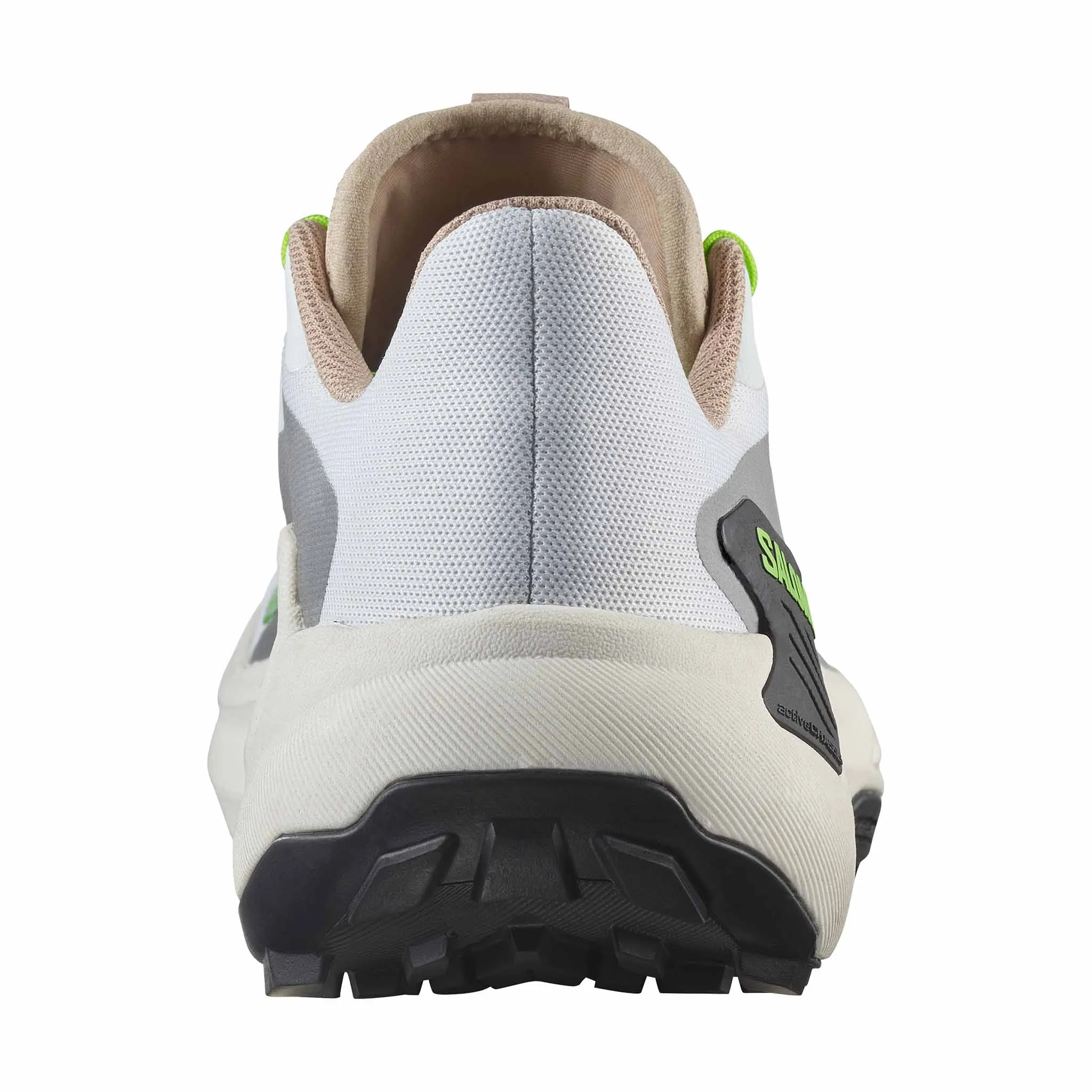 Salomon | Women's Genesis Running Shoes - White/Oxford Tan/Green Gecko Trail Running Shoes Wide Feet