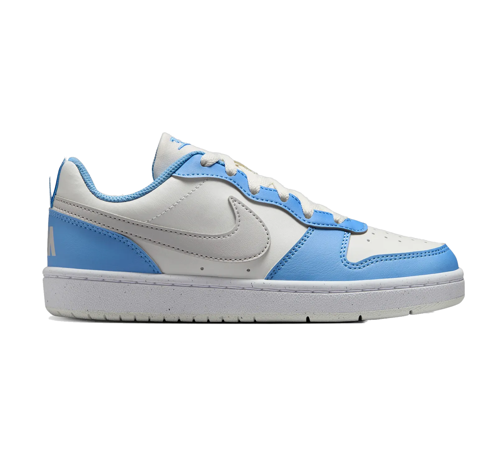 Nike Kids' Court Borough Low Recraft Shoes - Summit White / Cobalt Pulse / White / Vast Grey Soccer Nike Shoes