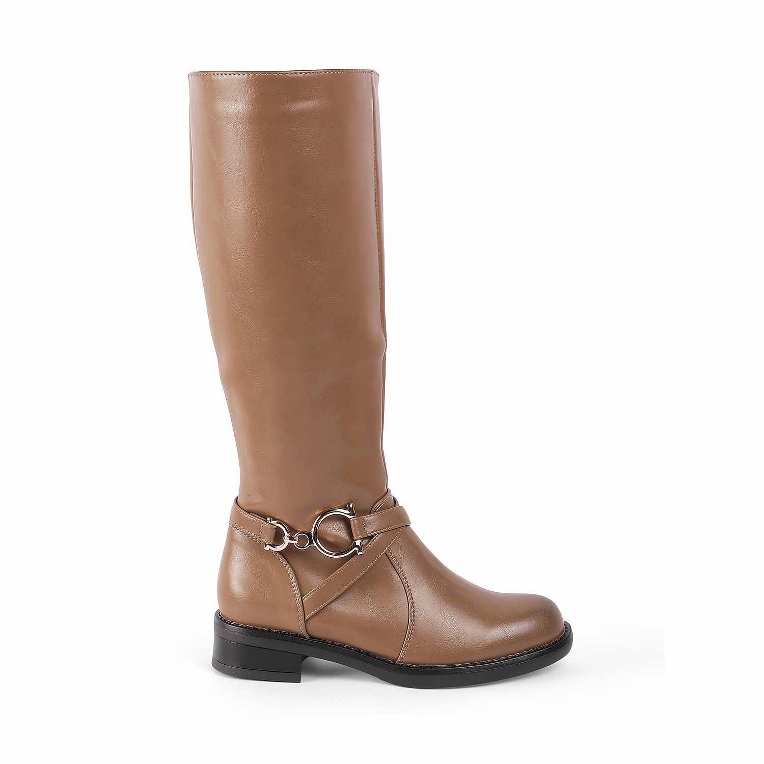 Clothes To Wear With Boots Tresmode Luc Khaki Women's Knee-length Boots