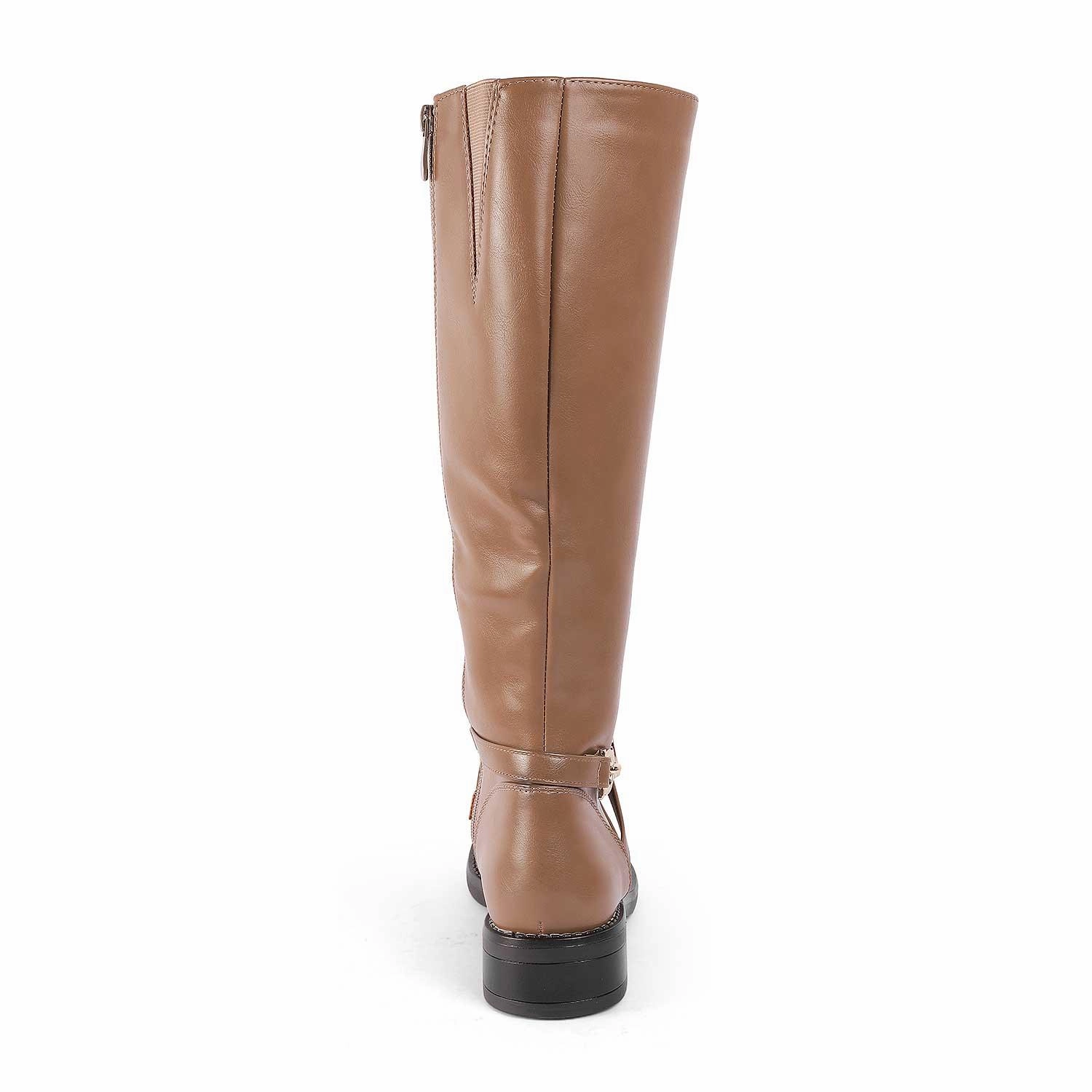Tresmode Luc Khaki Women's Knee-length Boots Silver Metallic Boots